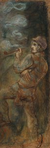 Dohányzó, 1917. alkotó: Robert Genin