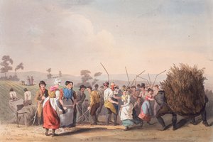 Repcecséplés, 1813. november 1 alkotó: Robert Havell