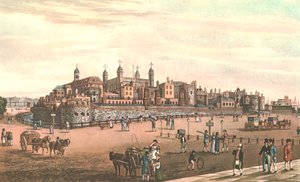 A londoni Tower, 1821. alkotó: Robert Havell