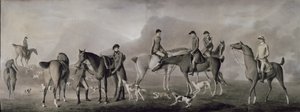 Tom Conolly, Castletown vadászat barátaival, 1769 (pasztell, kréta és gouache papíron) alkotó: Robert Healy