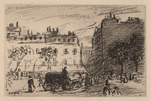 Párizsi utcai jelenet alkotó: Robert Henri