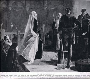 The End, Fotheringay, 1587, illusztráció a Hutchinson