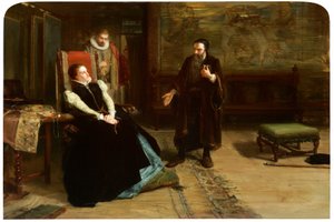 A konferencia Mary, skótok királynője és John Knox között a Holyrood-palotában