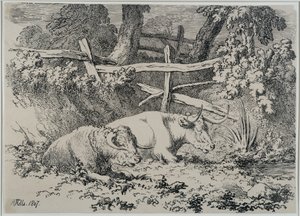 Szarvasmarha pihenő, 1807 alkotó: Robert Hills