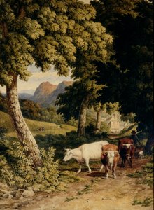 Táj szarvasmarhával és pásztorral, 1810 (wc szőtt papíron)