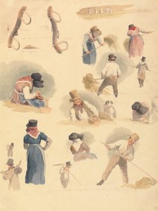 Szénakészítők tanulmányai alkotó: Robert Hills