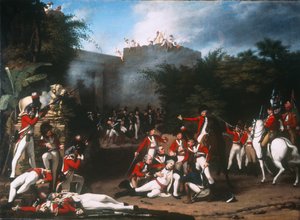 Moorehouse ezredes halála a bangalore-i Pettah kapu megrohamozásakor 1791. március 7-én, 1793.