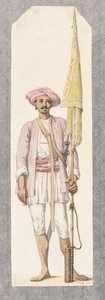 Tipoo szultán rakétaembere (1750-99), 1793-4 körül (wc, papír) alkotó: Robert Hone