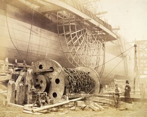 Isambard Kingdom Brunel (1806-59) a „Nagy Kelet” mellett, 1857 körül