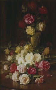 Cím nélkül (rózsák), 1905-1915 körül (olaj, vászon) alkotó: Robert Jenkins Onderdonk