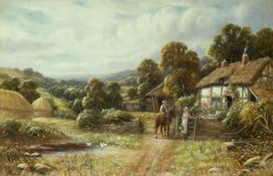 A Surrey Cottage (olaj, vászon) alkotó: Robert John Hammond