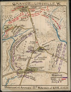 Chancellorsville, Va. A hadseregek helyzete 1863. május 3. reggel 8 órától délután 5 1-2 óráig LOC gvhs01.vhs00136