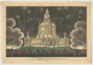 Kilátás a Zöld Parkban emelt Concord templomra, a G... ünneplésére, 1814. szeptember 9.