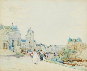 Promenade (akvarell) alkotó: Robert McGowan Coventry