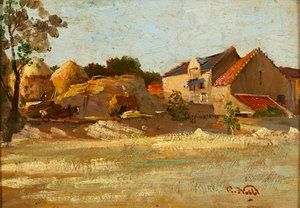 Egy East Lothian Farm (olaj a fedélzeten)