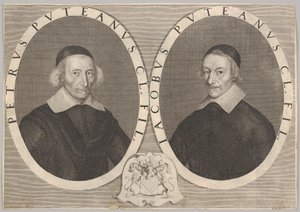 Pierre és Jacques Dupuy kettős portréja, kb. 1648-49. alkotó: Robert Nanteuil