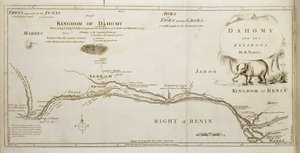 Dahomey és környéke, Archibald Dalzel "The History of Dahomey" című művéből, metszet: Woodman and Mutlow, pub. 1793 alkotó: Robert Norris