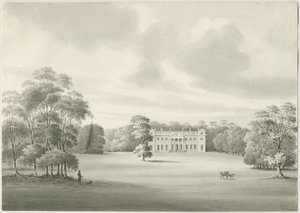 Chillington Hall: szépia rajz