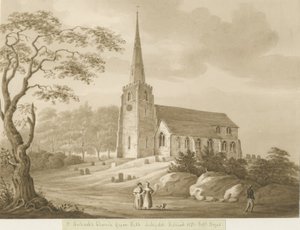 Lichfield - Szent Mihály templom: szépia rajz