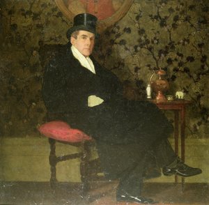 Férfi szőrmebundában alkotó: Robert Oswald Moser