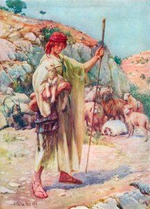 Dávid, a pásztor (színes litográfia)
