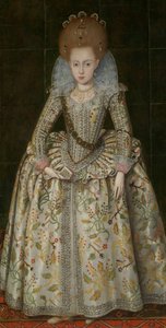 Erzsébet hercegnő 1596-1662, Csehország későbbi királynője, kb. 1606. alkotó: Robert Peake I