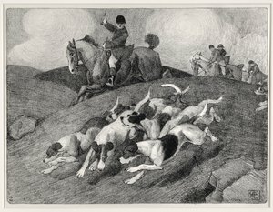 Vadászjelenet (litho) alkotó: Robert Polhill Bevan