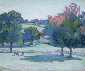 „Maples at Cuckfield, Sussex”, 1914 alkotó: Robert Polhill Bevan