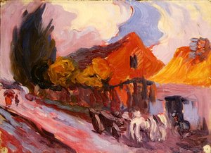 Lengyel kovácsműhely (olaj, vászon) alkotó: Robert Polhill Bevan