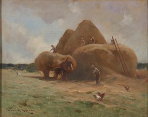 Gathering the Hay (olaj, vászon)