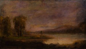 Tájkép tóval alkotó: Robert S. Duncanson