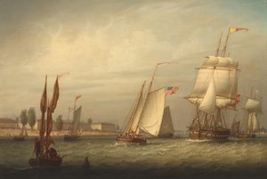 Boston kikötője, 1843.