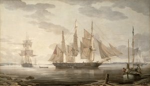 Hajók a kikötőben, 1805
