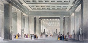 The Grand Central and Egyptian Saloons, British Museum, Holborn, London, 1836. alkotó: Robert Sands