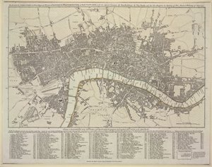 London, Westminster és Southwark terve alkotó: Robert Sayer