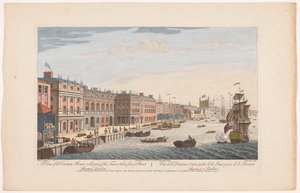 Kilátás a vámházra a Temze folyón Londonban Kilátás a vámházra a torony egy részével, a ye folyóból. Temze London (cím a tárgyon) London (sorozat címe)