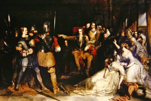 A Claverhouse elrendelte Morton lelövését (olaj, vászon)