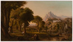 Másolat Thomas Cole "Álom Árkádiából" című műve után.