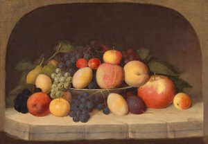 Gyümölcs csendélet alkotó: Robert Seldon Duncanson
