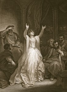 Anne Boleyn elítélése, George Noble metszete, illusztráció David Hume „Anglia története” című könyvéből, kocsma. R. Bowyer, London, 1812 alkotó: Robert Smirke