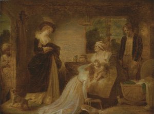 Az ember hét kora: A csecsemő (a II. felvonásból, William Shakespeare „As You Like it” című filmjének VII. jelenete) 1798-1801 (toll, tinta és olaj a panelen)
