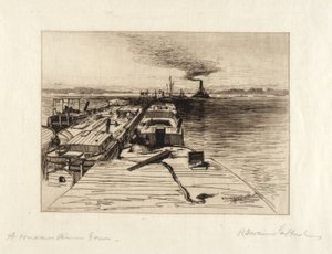 A Hudson folyó vontatása alkotó: Robert Swain Gifford