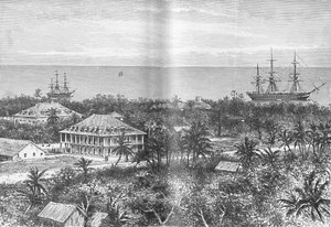 A Queens Palace Papeete-ben, Tahiti, 1885, 1890