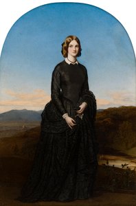 Portré a Hon. Selina Weld Forester, Newport vikomtné, majd Bradford grófnője (1819-1894), 1840-70 körül (olaj, elefántcsont) alkotó: Robert Thorburn