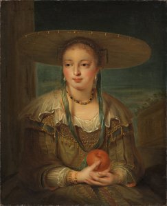 Pomone – Pomona, szerző: Tournieres, Robert (1667-1752). Olajfestmény. Mérete: 78x64 cm. Nemzeti Múzeum Stockholm