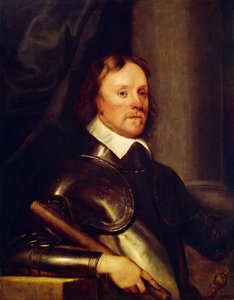Oliver Cromwell (1599-1658) portréja. Robert Walker (1599-1658) festménye, olaj, fa