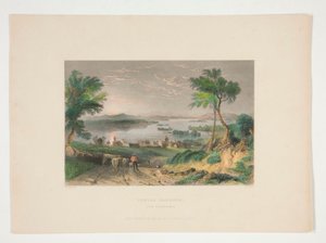 Center Harbour, Winnipesaukee-tó, Nathaniel Parker Willis illusztrációja alkotó: Robert Wallis