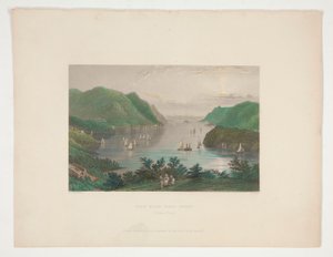 Kilátás a West Pointból (Hudson folyó), Nathaniel Parker Willis illusztrációja alkotó: Robert Wallis