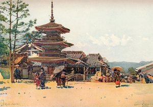 Yasaka pagoda, Kiotó, Japán, 1909