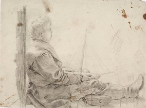Ülő fiú egy vitorlással az ölében alkotó: Robert Wilhelm Ekman